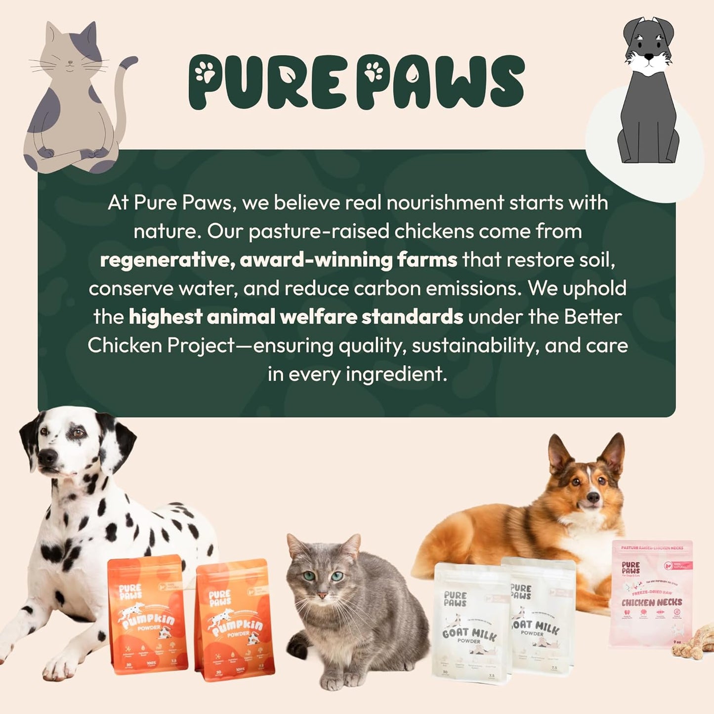 Freeze-Dried Chicken Necks, High Protein, Dental & Joint Health