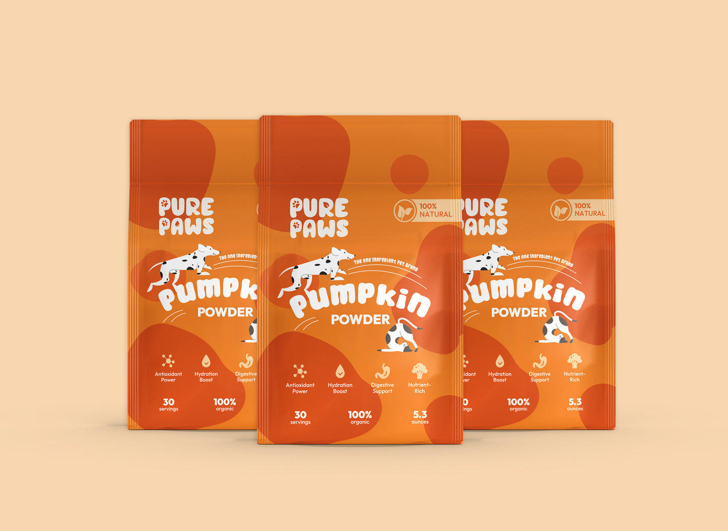 Organic Pumpkin Powder - Essential Digestive Health Supplement (7.5 oz) - Pure Paws