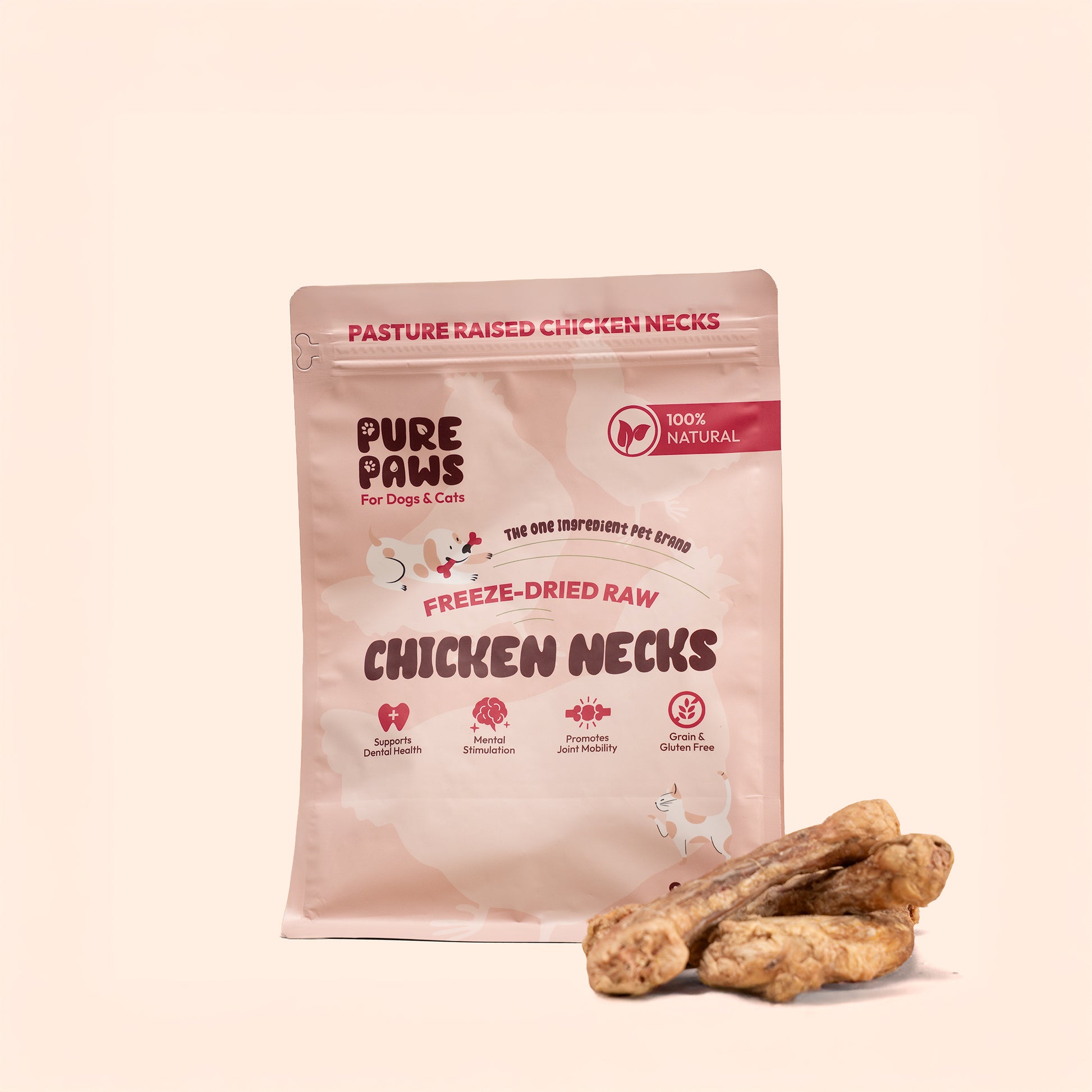 Freeze-Dried Chicken Necks For Dogs Cats – Pure Paws