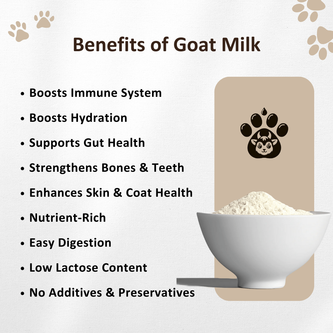 Powdered milk top for dogs